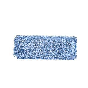 Refil Mop Microfibra Loop Articulado 44cm Azul e Branco Kunber